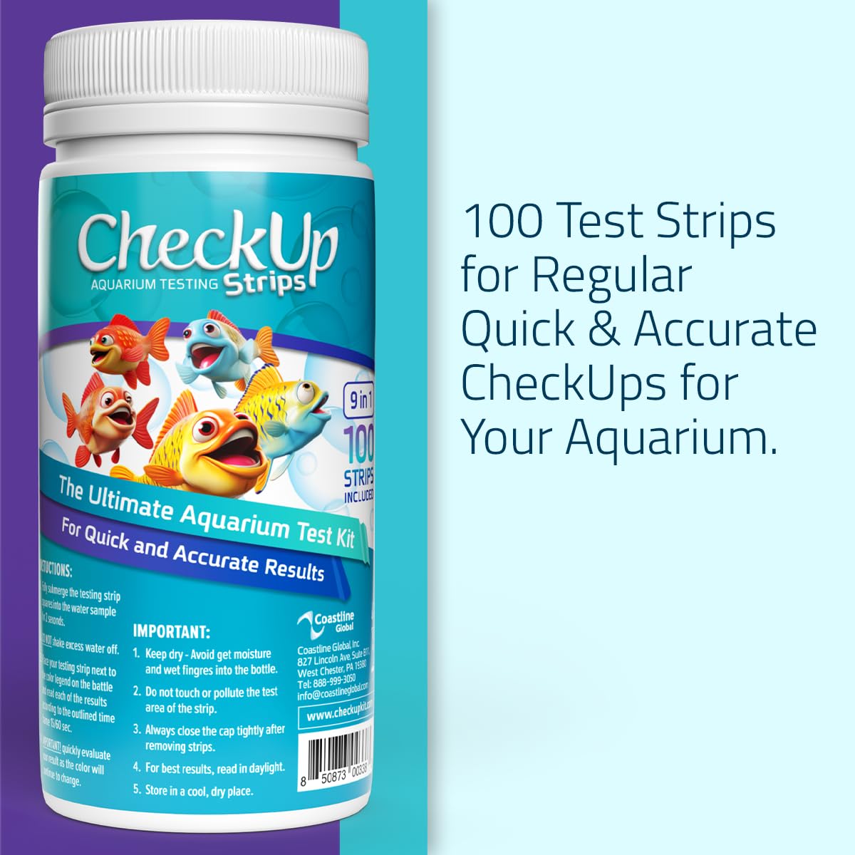 KIT4CAT CheckUp strip color-chart comparison aids reliable readings during routine maintenance.