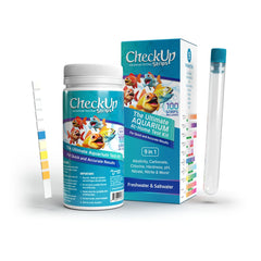 KIT4CAT CheckUp test strip 9-parameter reference chart supports quick water checks for tanks.