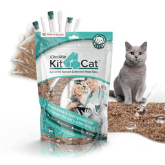 KIT4CAT hydrophobic litter top view showing urine resting on sand for easy collection.