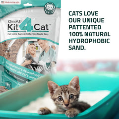 KIT4CAT natural sand close-up highlighting heavy grains for stable at-home use.