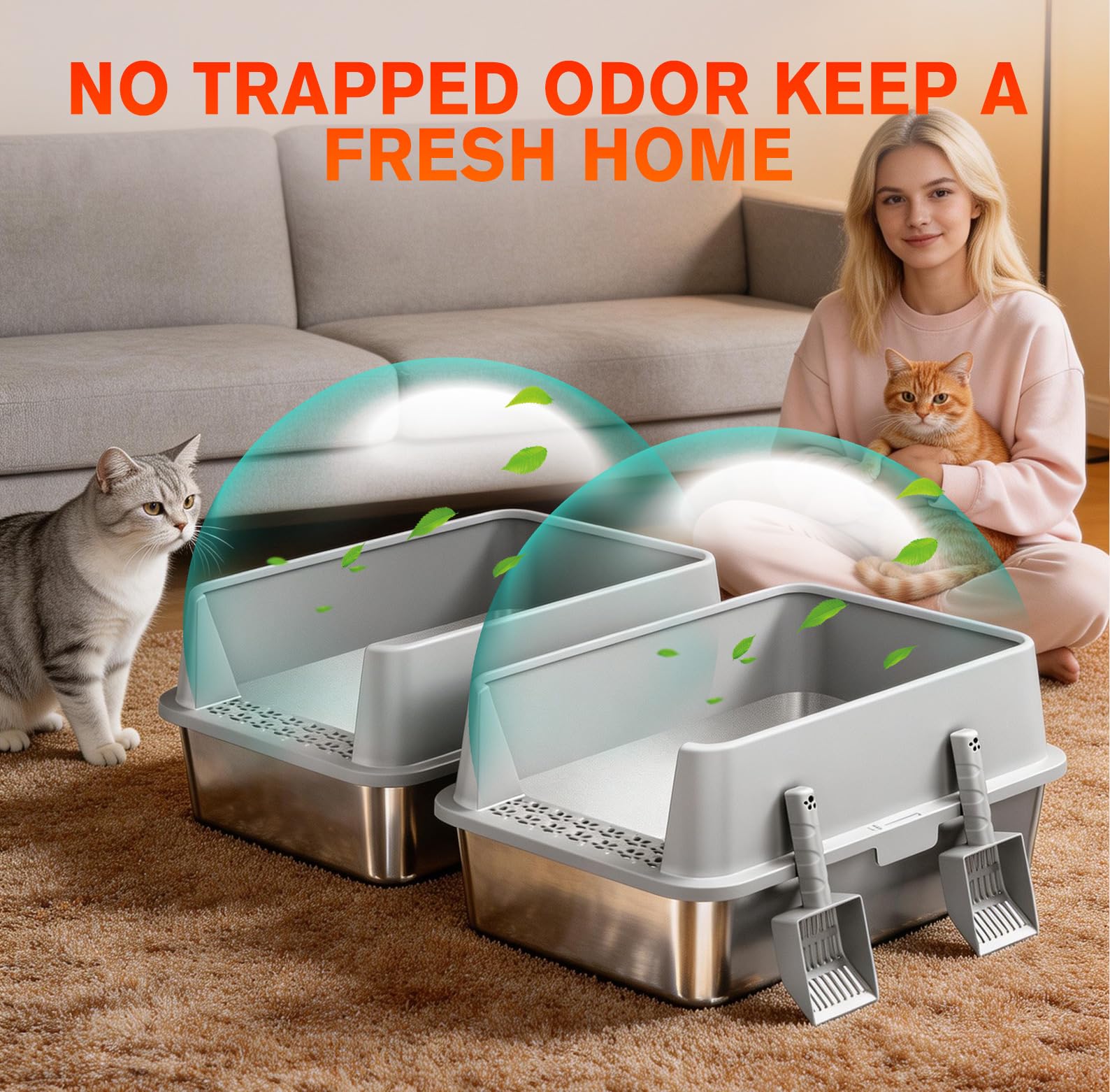 KitCaty XL box holds up to 37 liters of litter for multi-cat households.