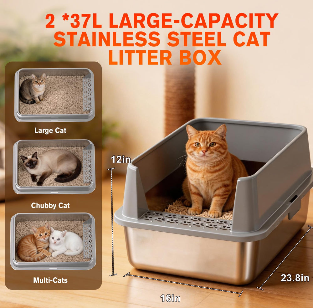 KitCaty stainless steel pan is easy to clean with smooth non-stick surfaces.