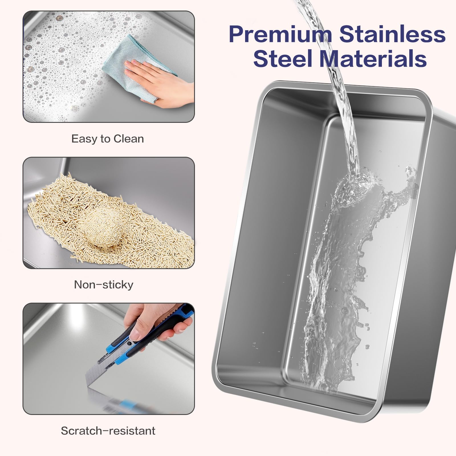 KITCATY XXXL smooth non-porous surface for quick wipe-cleaning