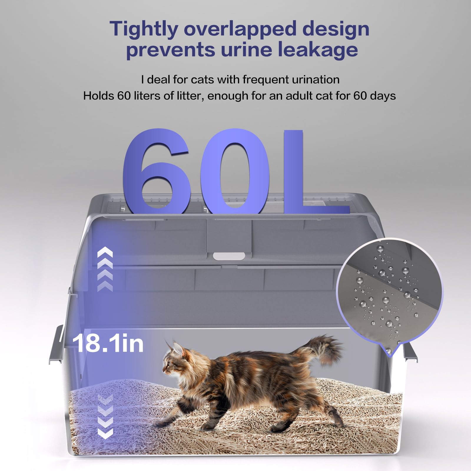 KITCATY XXXL high-side design prevents leaks and spills