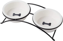 KitchenLeStar cat-bowl-raised-ceramic-four-point-two-inch reduces neck strain during meals.