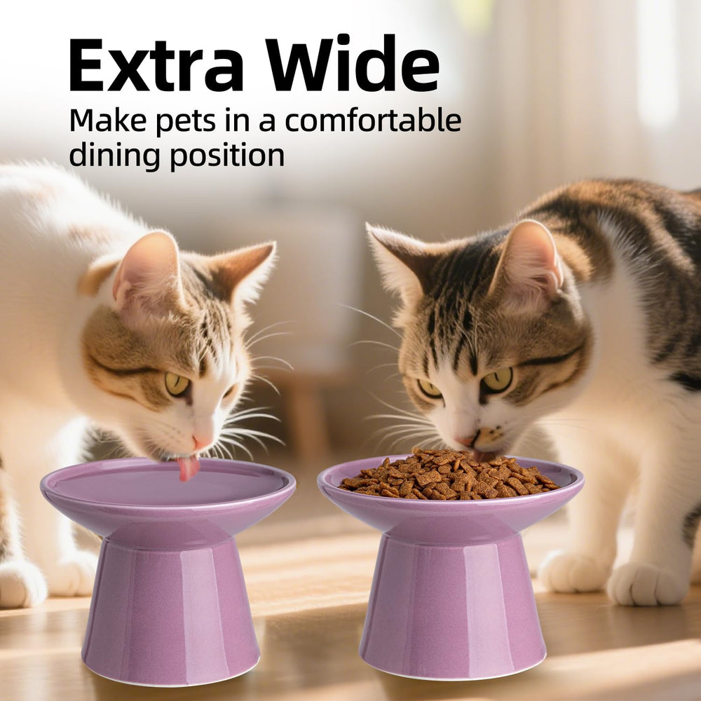 KITCHENLESTAR durable ceramic cat bowl that's easy to clean.