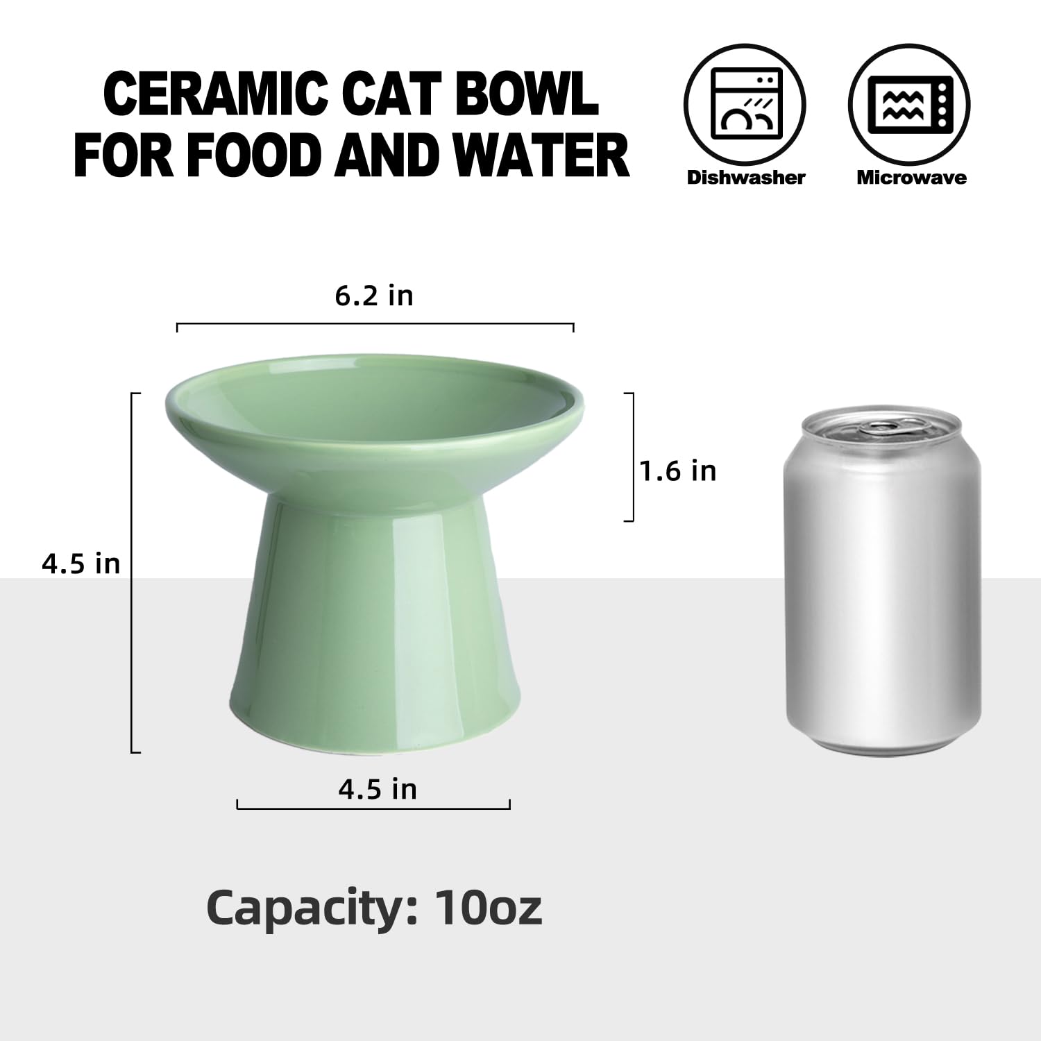 Kitchenlestar ceramic dish on raised stand promotes comfortable meals for older pets.