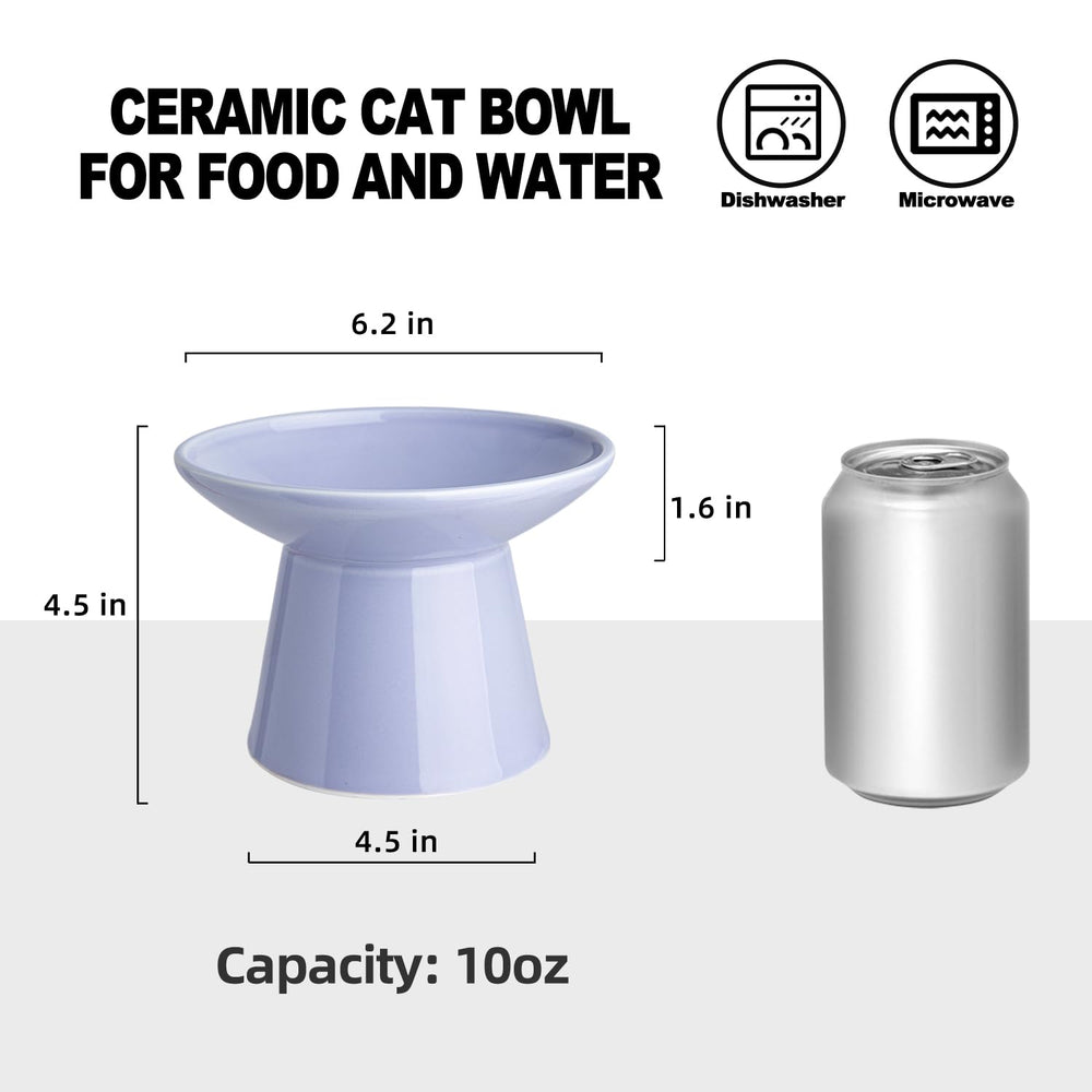KITCHENLESTAR ceramic elevated design promotes stable, clean eating.