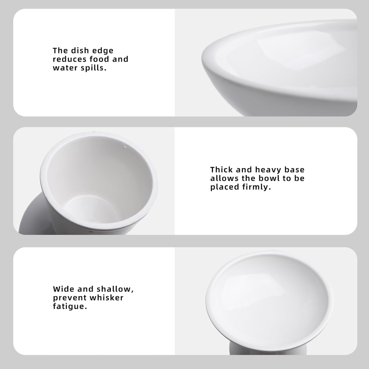 KITCHENLESTAR dishwasher- and microwave-safe cat bowl for easy cleaning.
