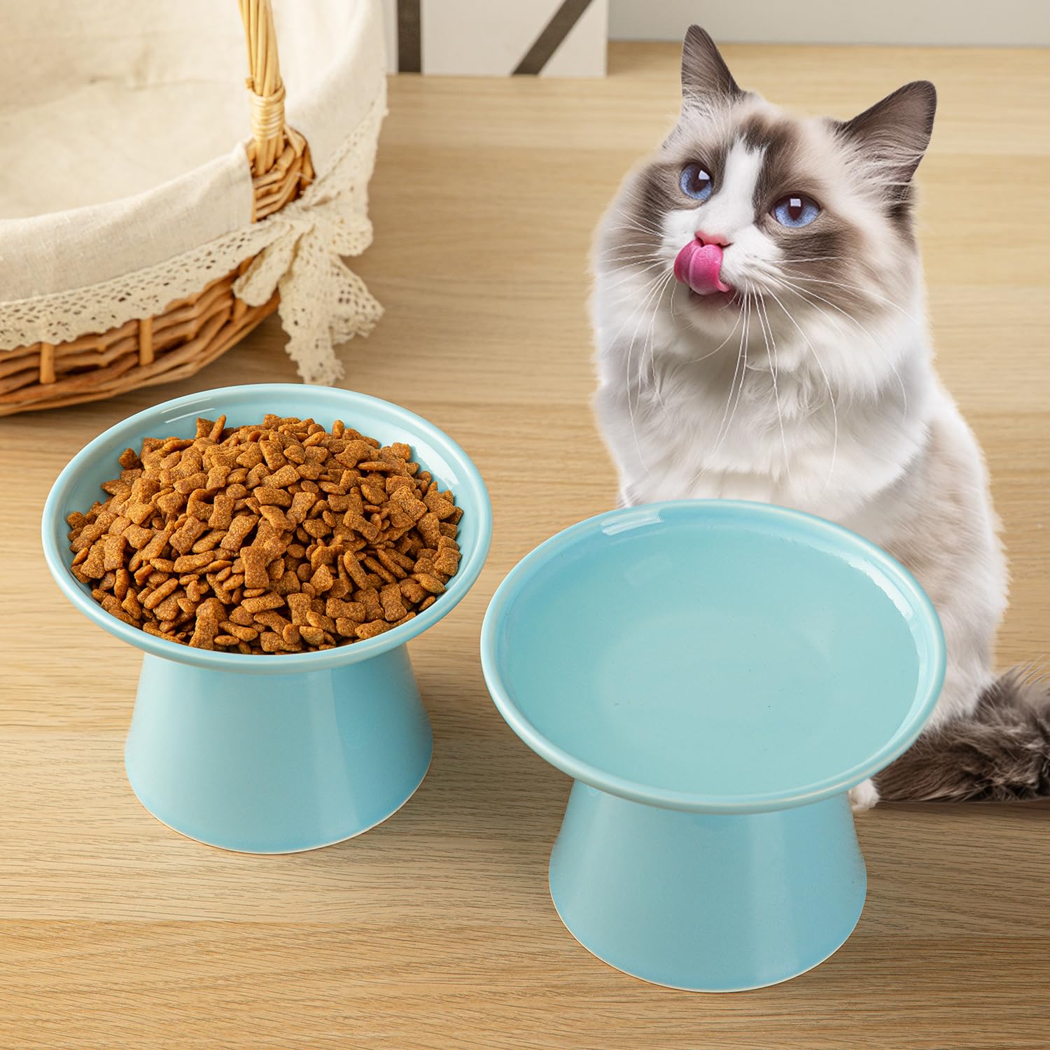 KITCHENLESTAR elder-cat friendly design aids convenient eating for seniors.