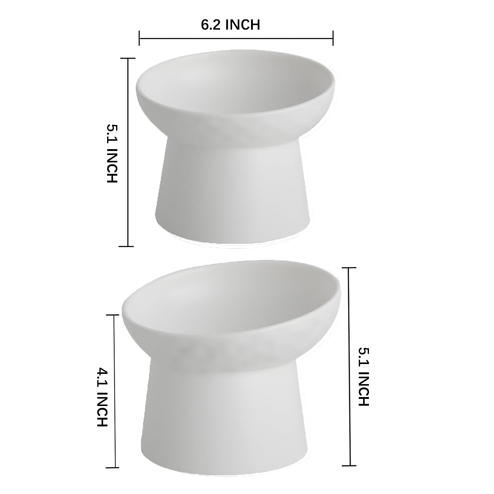 KITCHENLESTAR elevated bowls provide a stable feeding position.