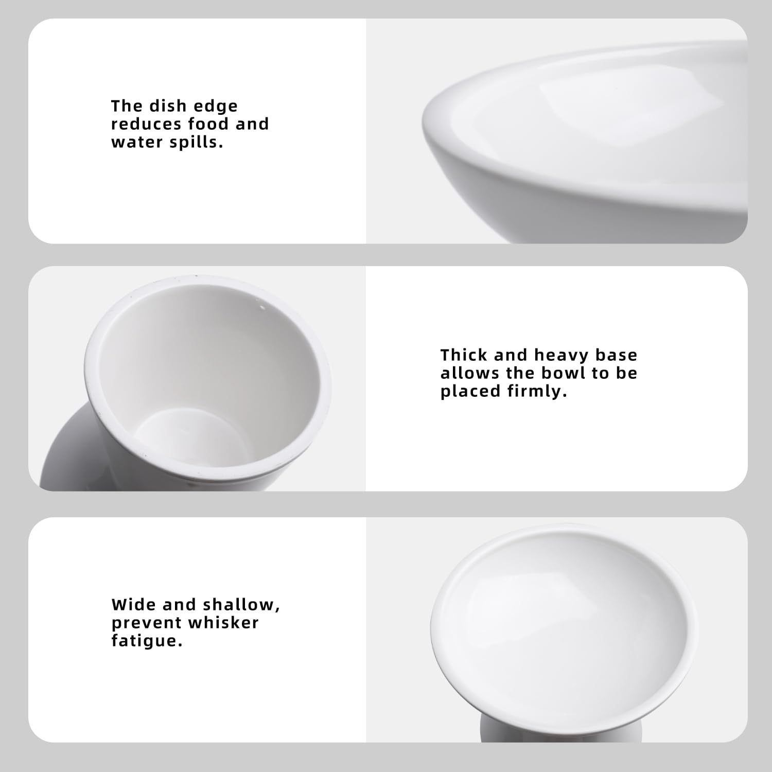 KITCHENLESTAR modern cat bowl design complements home while feeding practically.