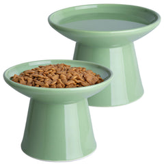 KITCHENLESTAR raised cat bowl, 6.2-inch wide, for easy access by larger cats.