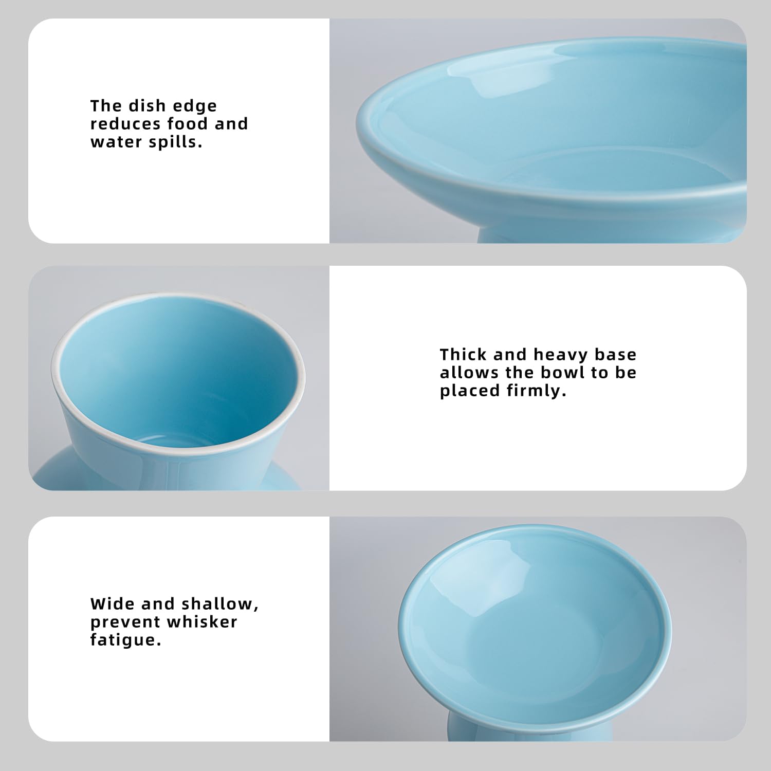 KITCHENLESTAR ceramic bowl offers stylish, easy-to-clean feeding solution.