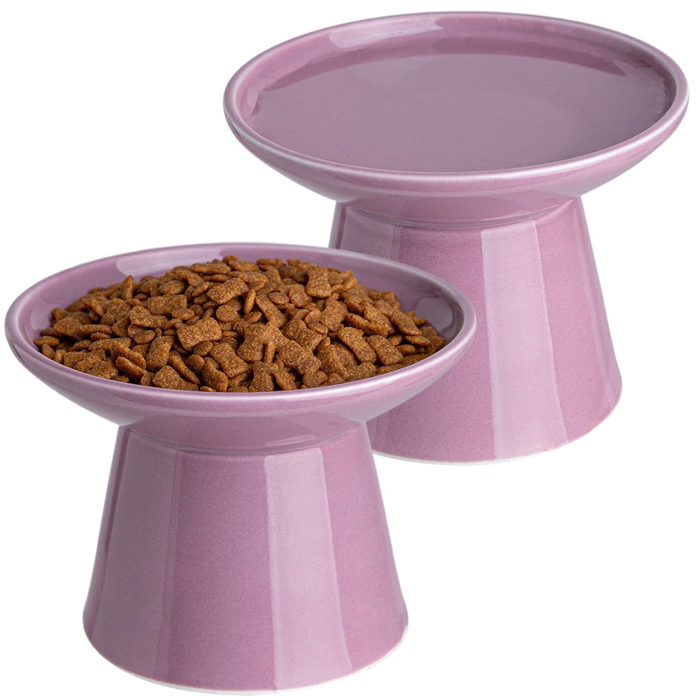 KITCHENLESTAR raised cat bowls with 6.2-inch width for easy access.
