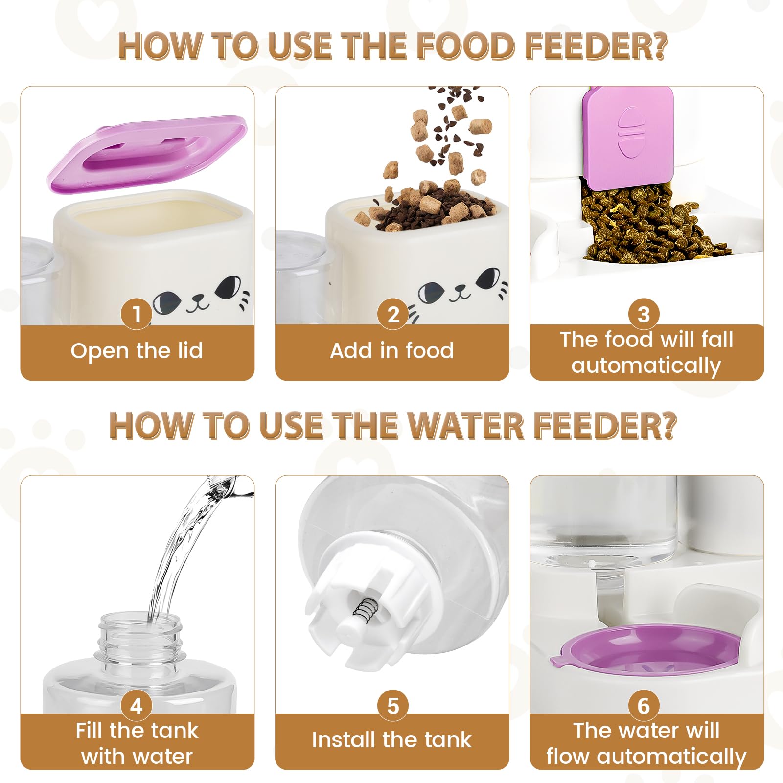 KitchMingle Gravity Pet Feeder easy-clean disassembly, tool-free cleaning.