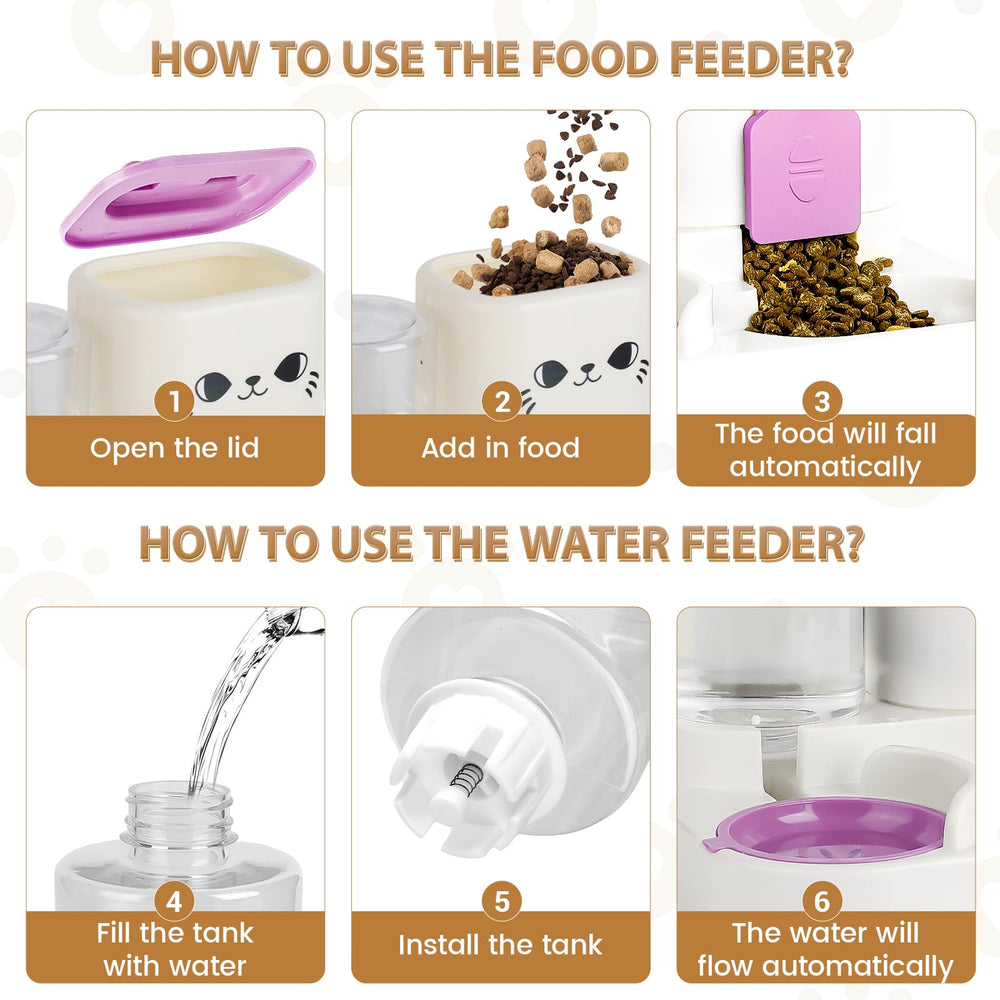 KitchMingle Gravity Pet Feeder easy-clean disassembly, tool-free cleaning.
