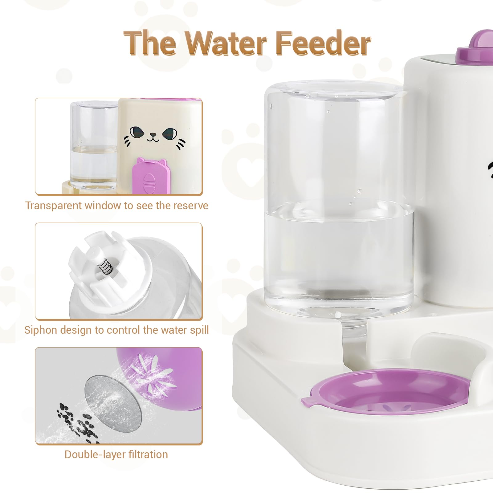 KitchMingle Gravity Pet Feeder non-slip base, prevents spills on any floor.
