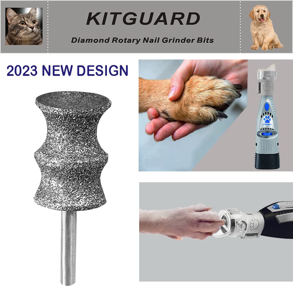 KITGUARD Diamond Dremel dog nail bits after-use cleaning shows simple maintenance.