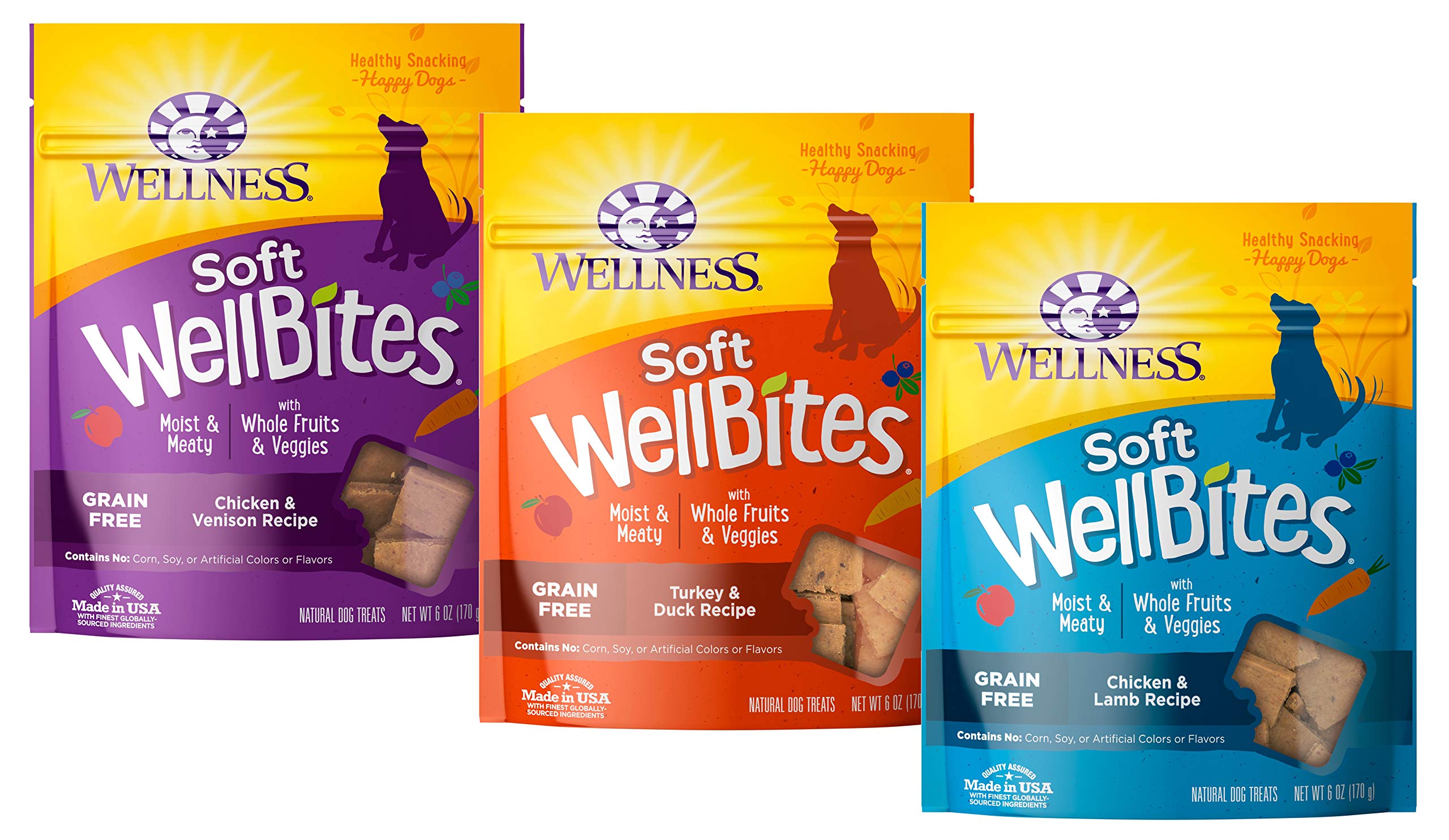 KITMOUS Wellness Soft WellBites Chicken-Venison variety pack for grain-free training rewards.