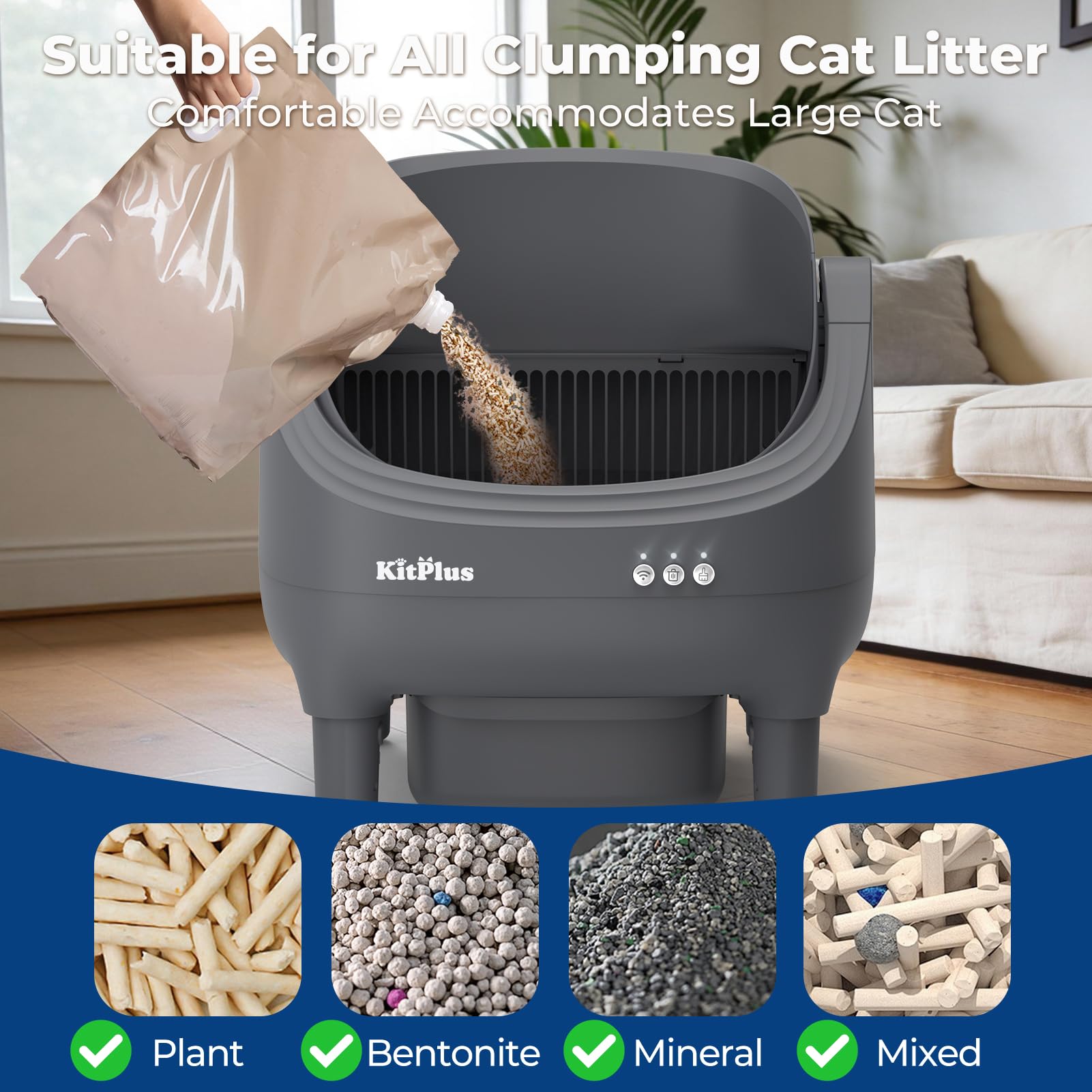 KITPLUS ultra-quiet operation keeps daily use peaceful and unobtrusive.