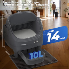 KITPLUS automatic litter box with APP control for remote monitoring.