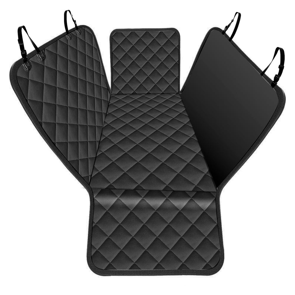 KITPLUS backseat protection in use, showing waterproof coverage for spills and mud.