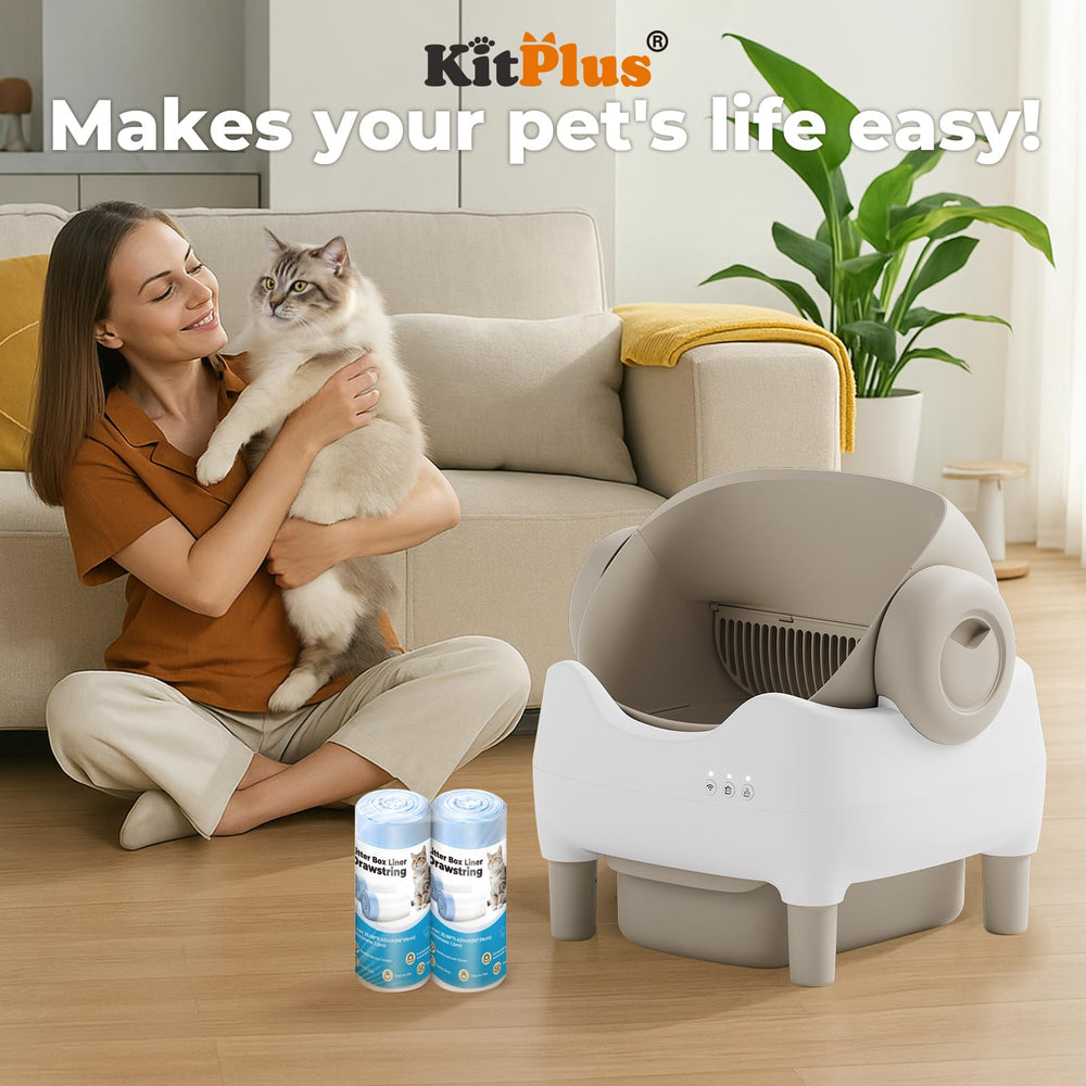 KITPLUS heavy-duty bags resist tearing for quicker, cleaner cleanup