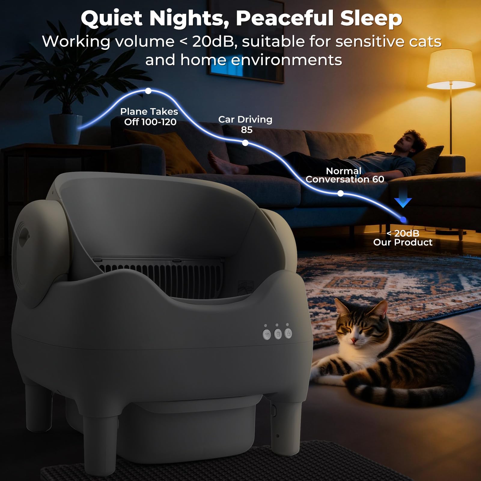 KITPLUS ultra-quiet cleaning operates under 20 dB for a peaceful home