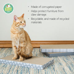 Kitty City double-sided scratcher pad for extended use and effective claw maintenance.