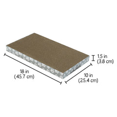 Kitty City scratcher shown installed in furniture slot for protection and scratching satisfaction.