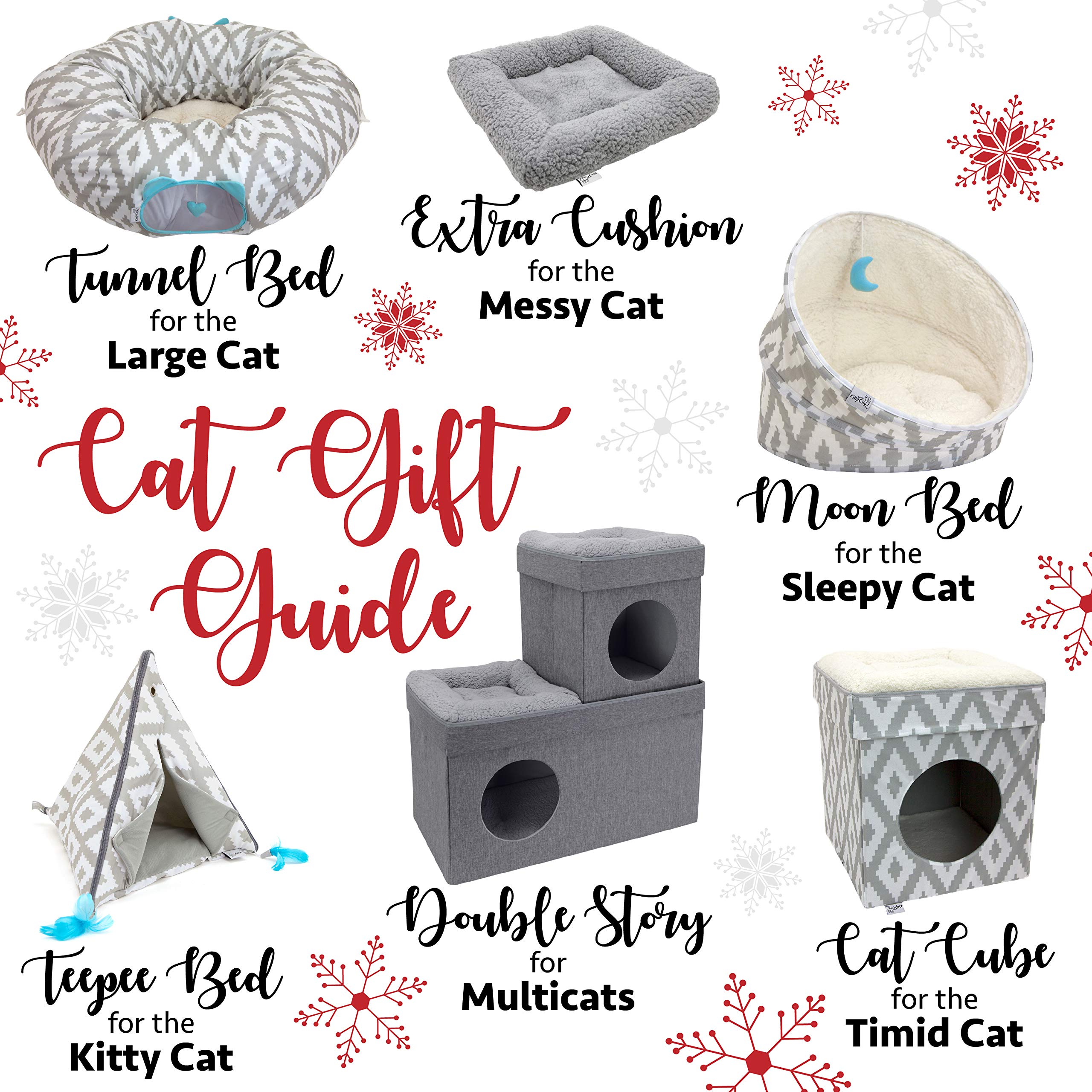 Kitty City tunnel bed circular design encourages chasing and hiding fun.