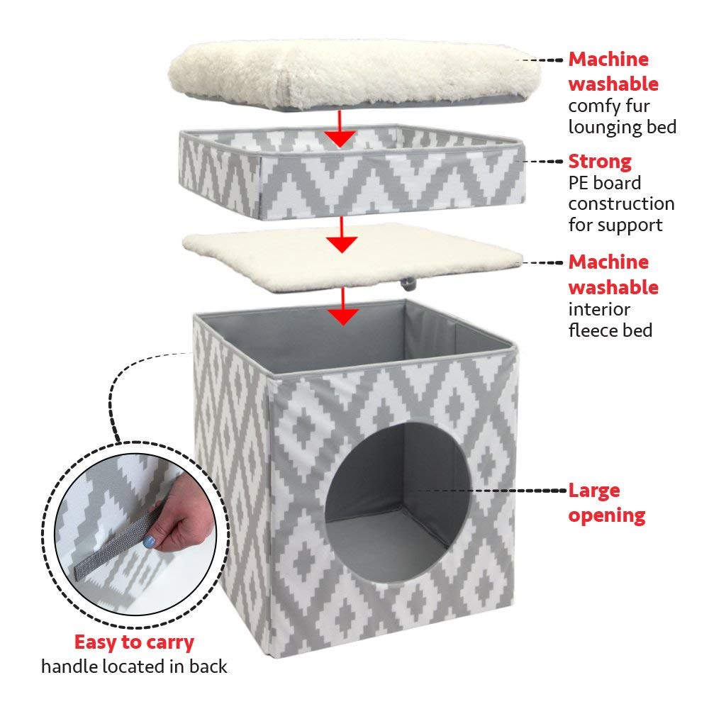 Kitty City removable cushions for simple cleaning and care.