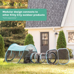 Kitty City secure cat-lock zipper keeps pets safely contained during playtime.