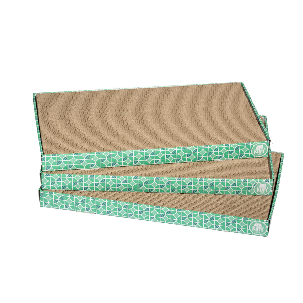 Kitty City XL Wide Scratcher board surface, ideal for cat scratching and furniture protection.