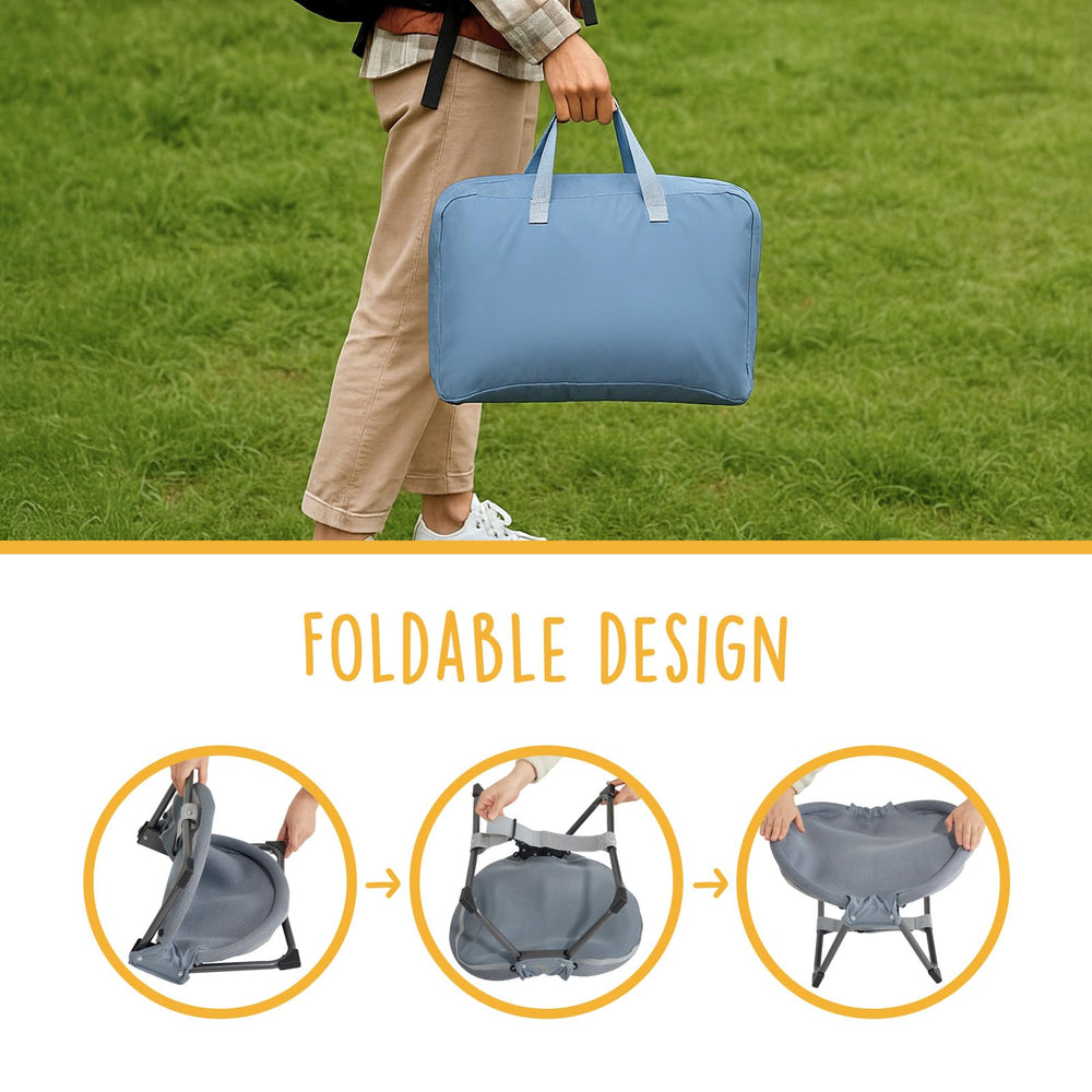 KITTY KINGDOM compact storage bag enables easy portability and storage.