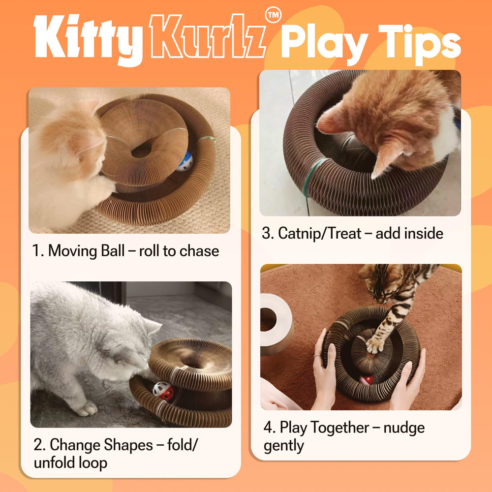 Kitty Kurlz double sided scratcher doubles life and surfaces covered