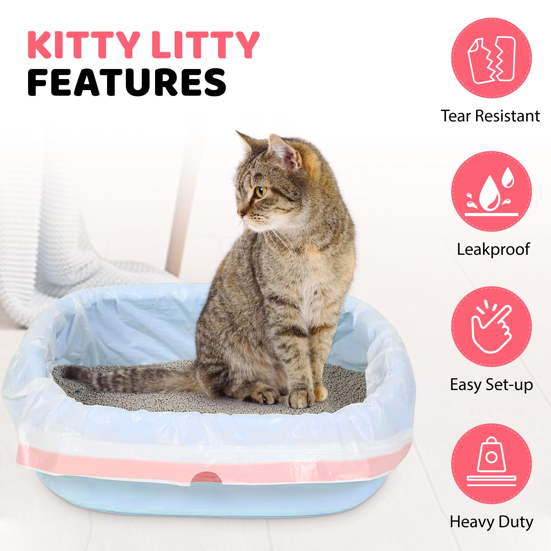 Kitty Litty 36 x 18 inch liner fits most litter boxes.