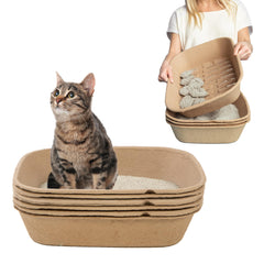 Kitty Sift base and five liners for easy, scoop-free litter management at home.