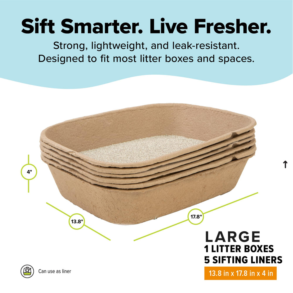 Kitty Sift durable disposable build highlighted for convenient, mess-free changes.
