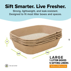 Kitty Sift durable disposable build highlighted for convenient, mess-free changes.