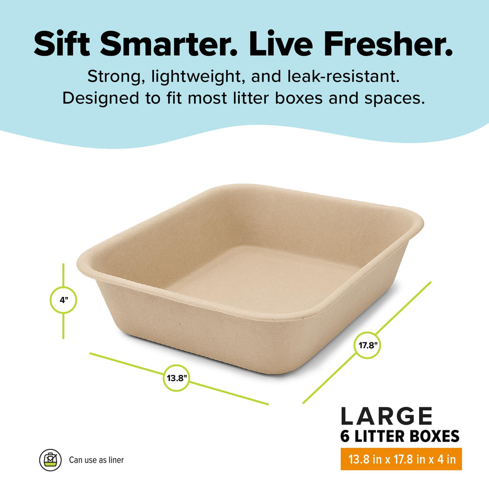 Kitty Sift large open-tray design demonstrates breathable, dry-litter surfaces.