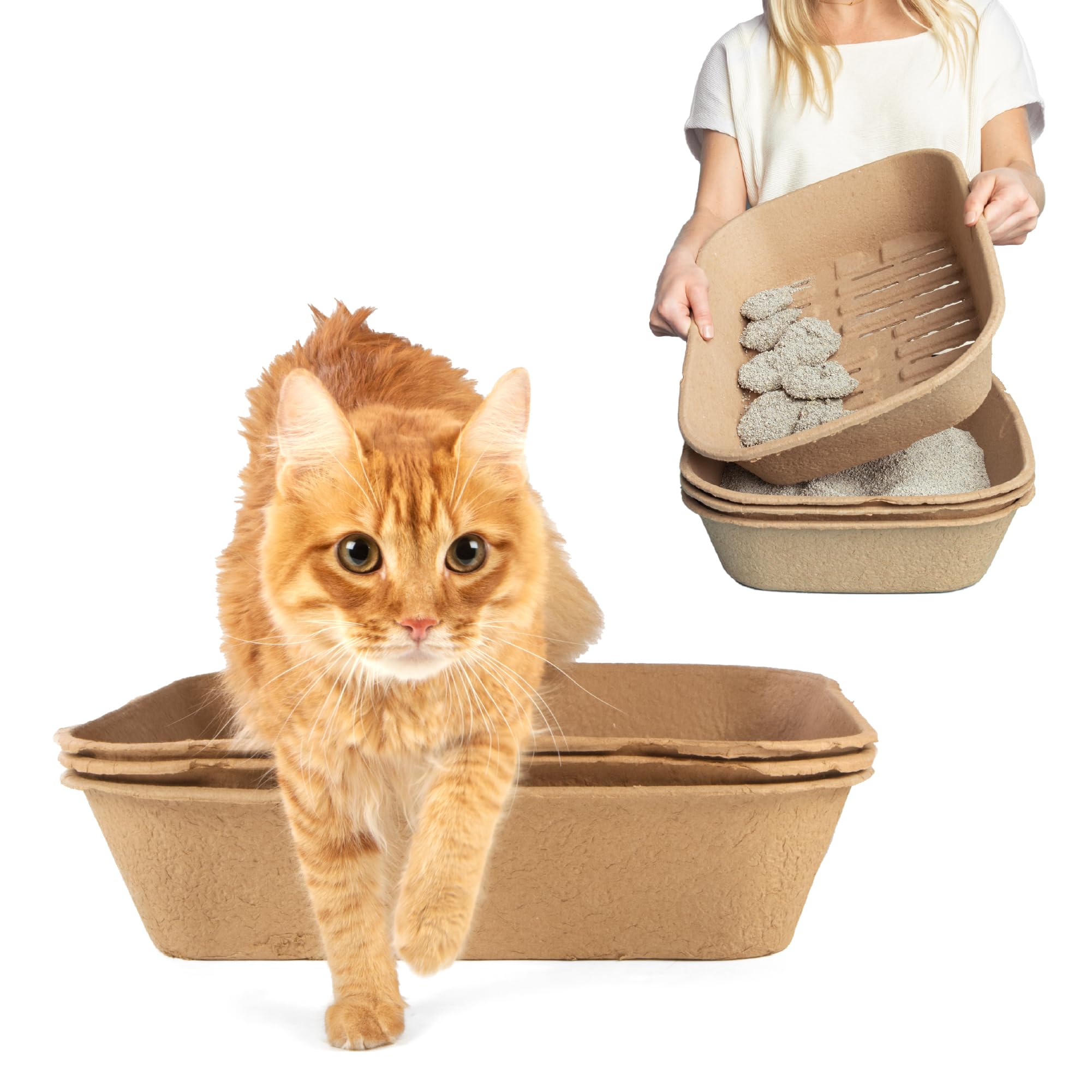 Kitty Sift set of two boxes and liner for quick cleanup