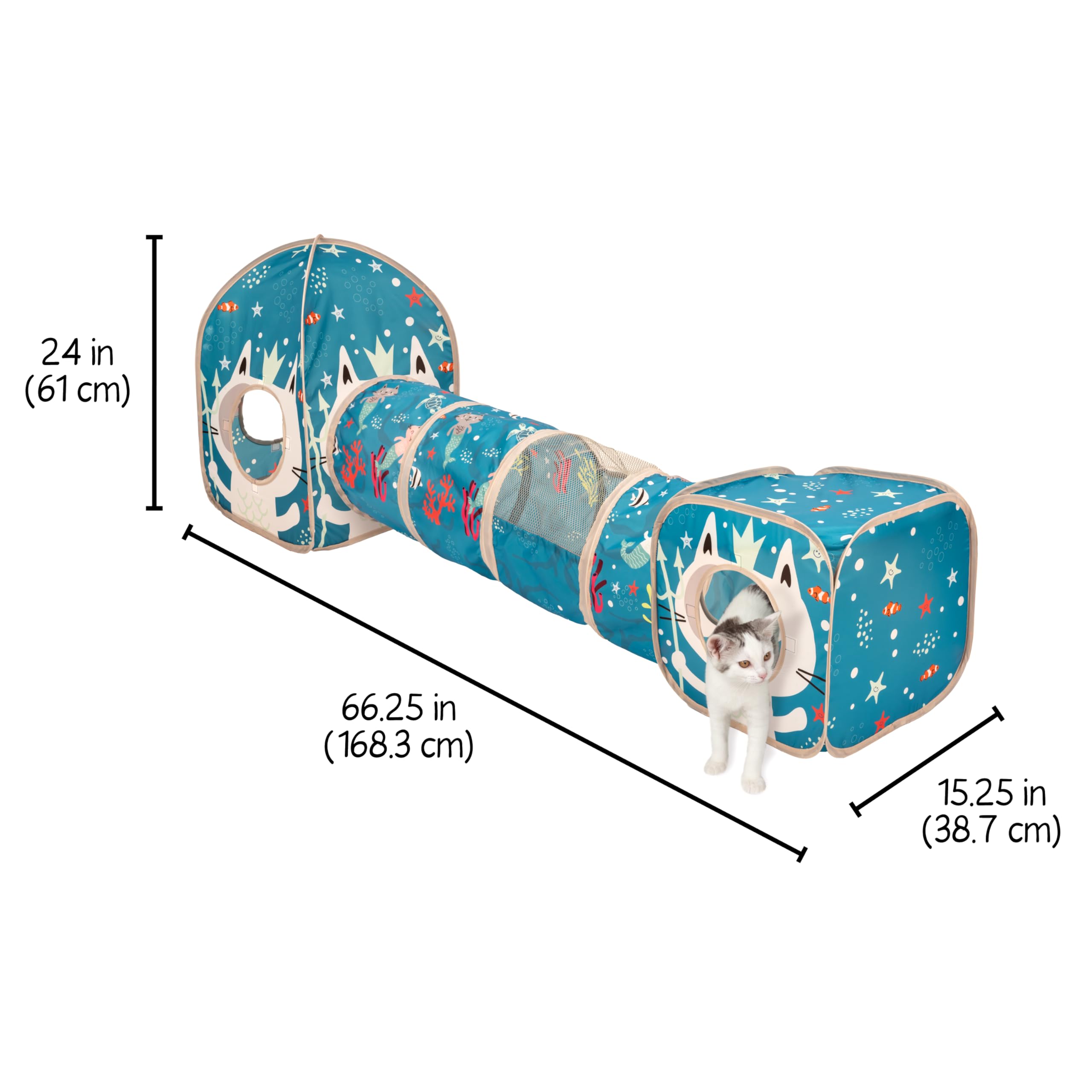 Kitty City Ocean collapsible storage keeps rooms tidy between play sessions