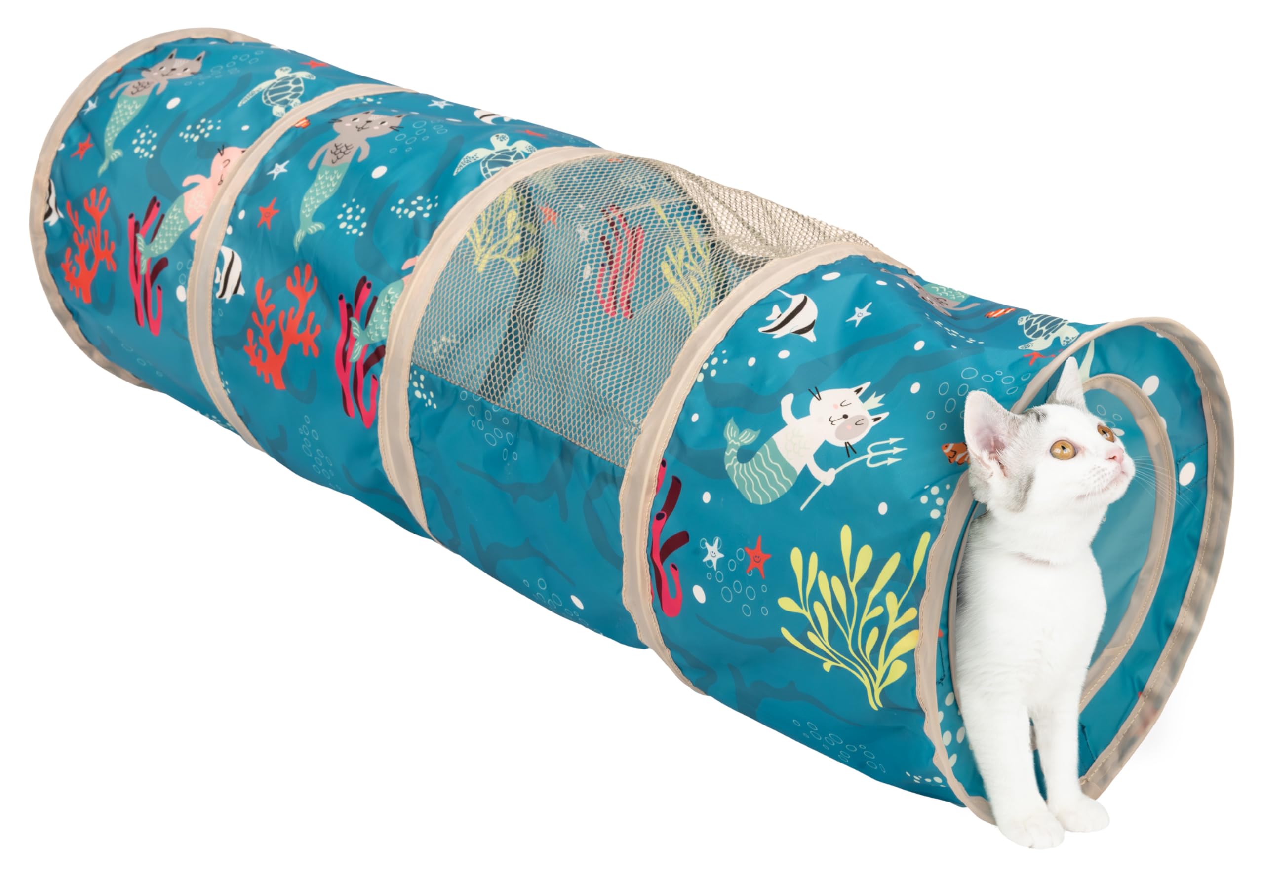 Kitty City Ocean design showcases nautical patterns for indoor fun