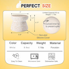 KittyDine 5-inch raised bowl for better posture and easier feeding