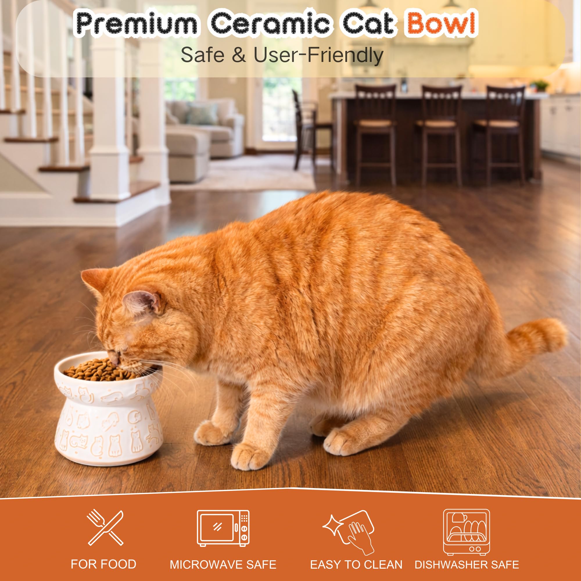 KittyDine non-slip silicone base keeps bowls steady during feeding
