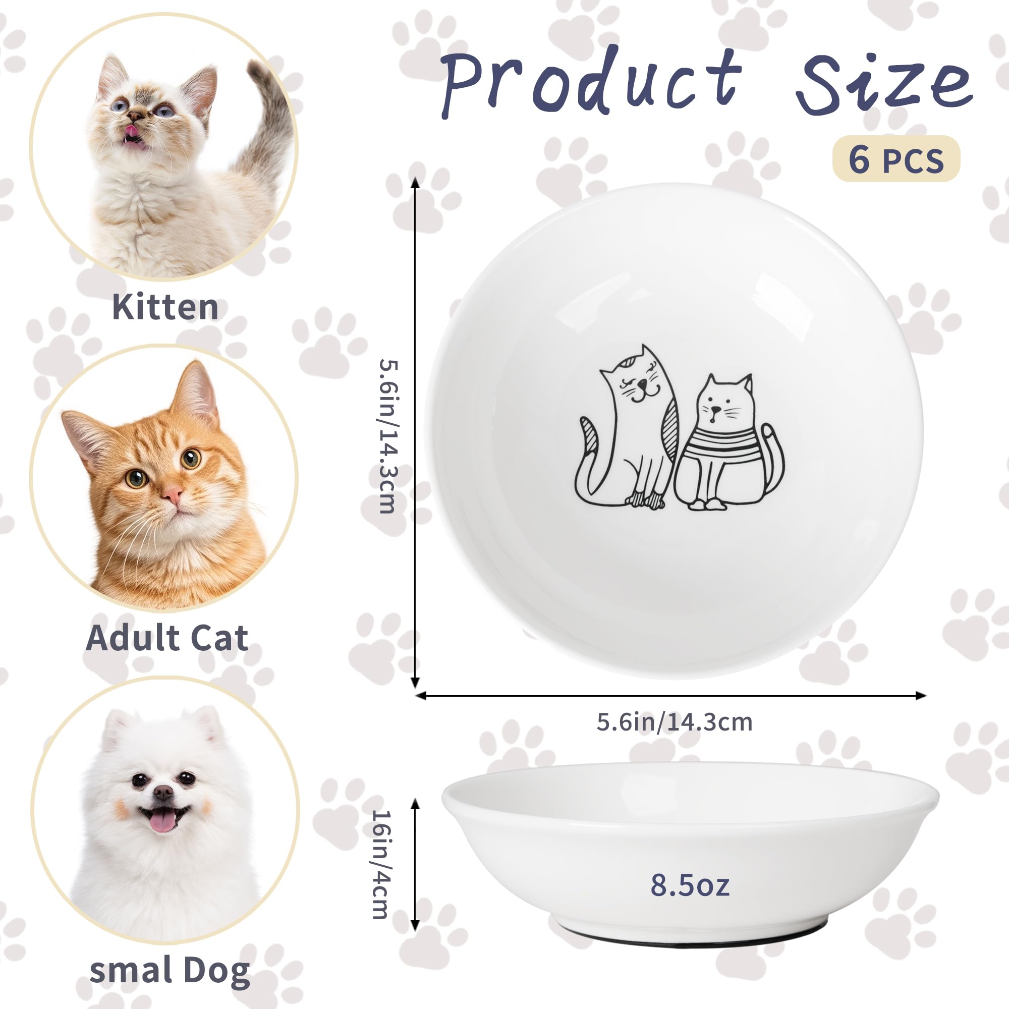 KittyDine wide shallow design bowls reduce whisker fatigue during feeding.
