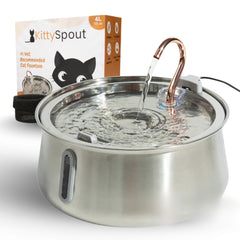 KittySpout 4L reservoir with visibility window for easy hydration monitoring.