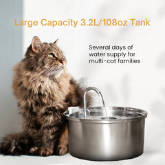 KittySpout large 4L reservoir shows fewer refills for multi-cat homes.